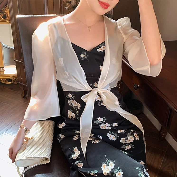 Spring New Women's Rayon Sunscreen Cardigan Lightweight Long Sleeves Loose Fit Versatile Fashion High Street Breathable Outwear