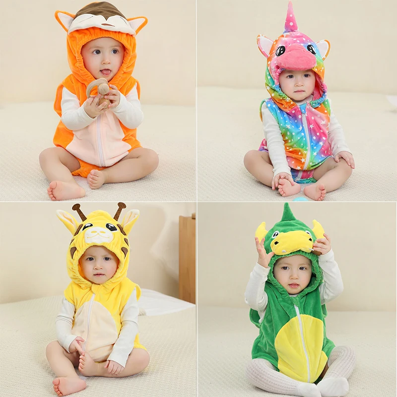 MICHLEY Carnival Baby Romper Bodysuit Sleeveless Newborn Clothes Infant Toddler Clothing Halloween Photography Prop For Boy Girl