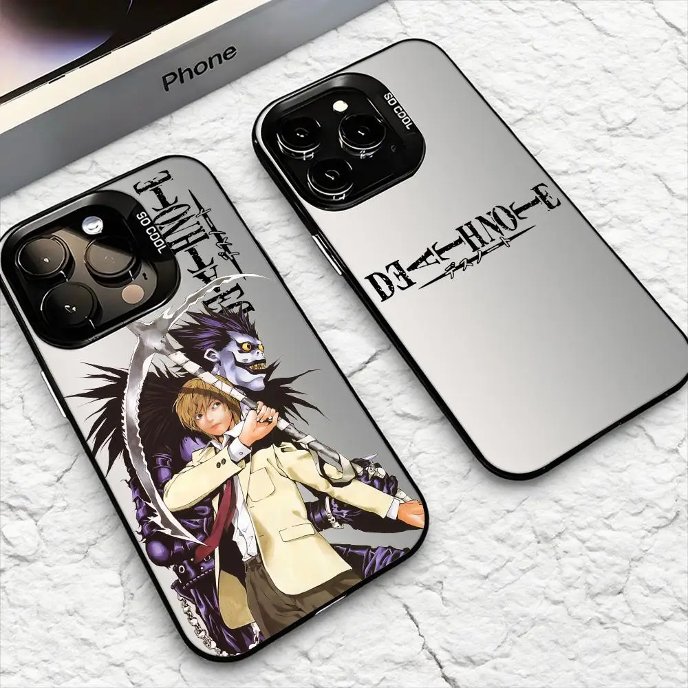 D-Death NoteS Anime Phone Case For iPhone 17 16 15 14 13 12 11 Pro Max Air Matte Laser Aurora Shockproof Funda