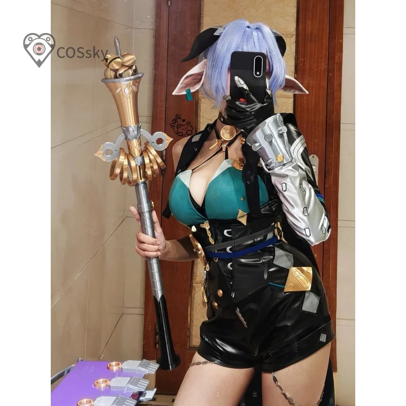 Lucia ZZZ Game Zenless Zone Zero Elowen Cosplay Costume Agent Women Halloween Party Coat skirt Headwear props Lucia Outfit