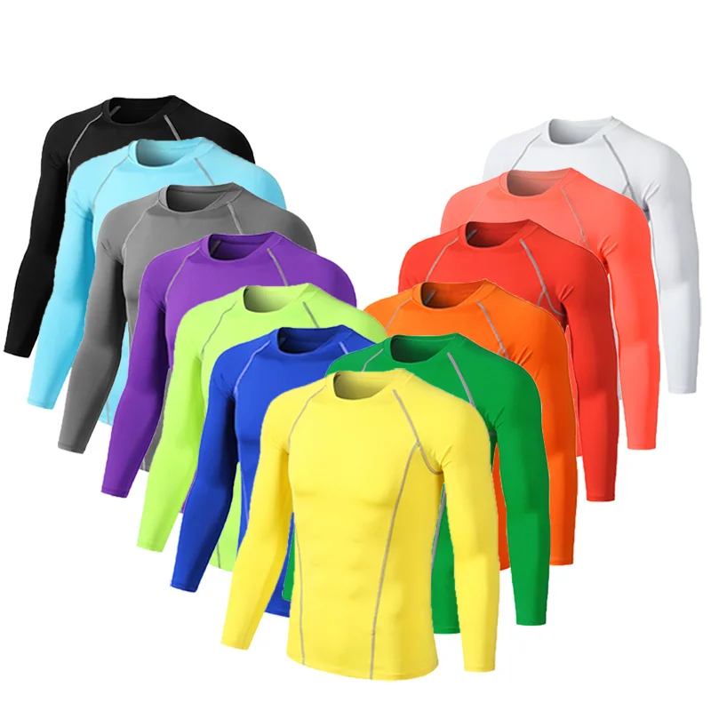 Men Women Kids Children Boy Girl Compression Running Long T Shirt Fitness Sport Basketball Football Gym Sportswear Clothes B1004