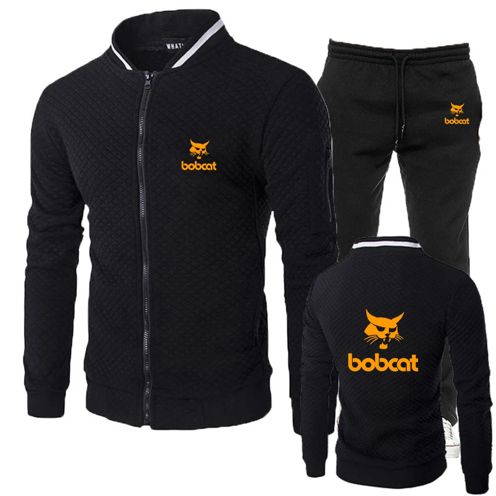 Premium Fabric Slim Fit Suits Bobcat Heavy Equipment Logo Print Classic and Durable Smooth Clean Hoodies Pants Suits