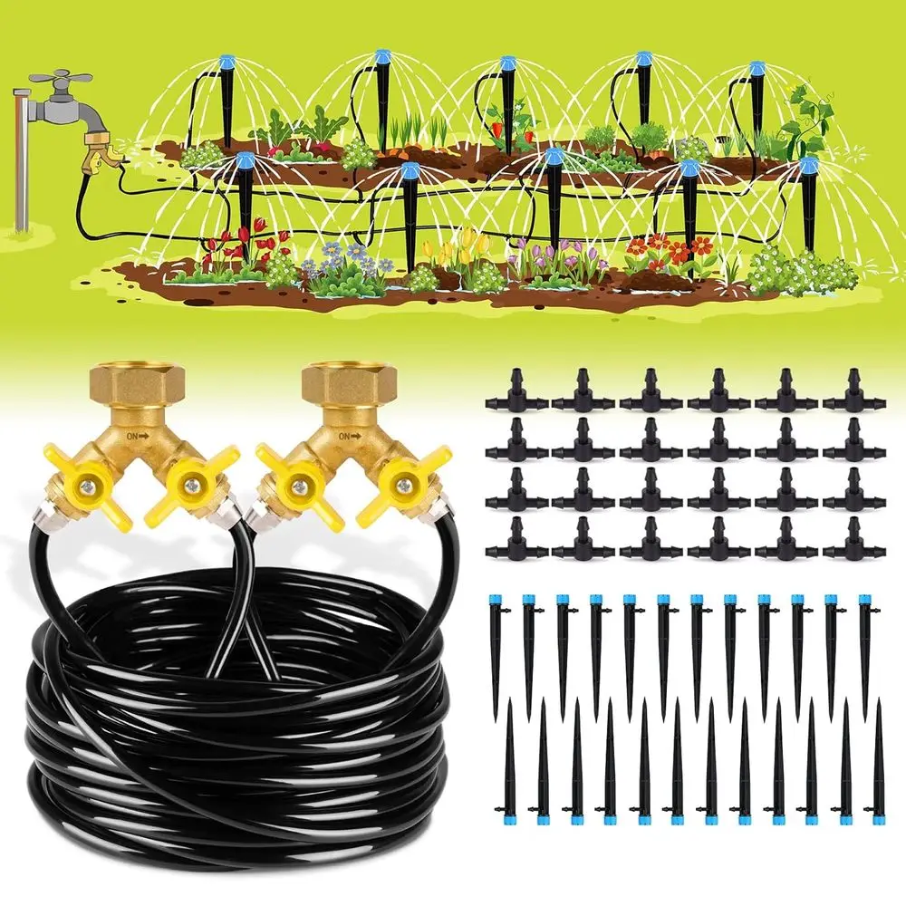 100t Drip Irrigation Kit Plant Watering System 8x5mm Blank Distribution TuDIY Automatic Irrigation Equipment Set or Garden Green