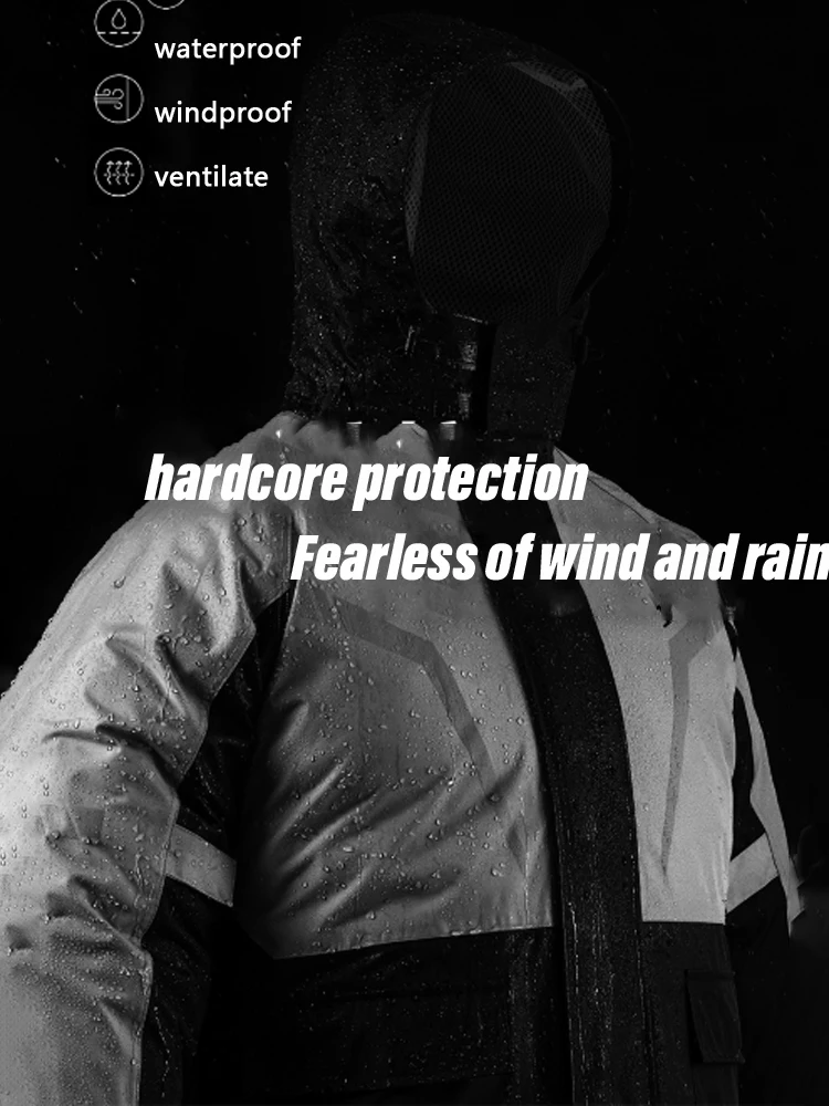 Storm Motorcycle Rain Suit Waterproof Raincoat Pants Set Accessories for Motorbike Riding Fishing Hiking Motorcyclist Men Women