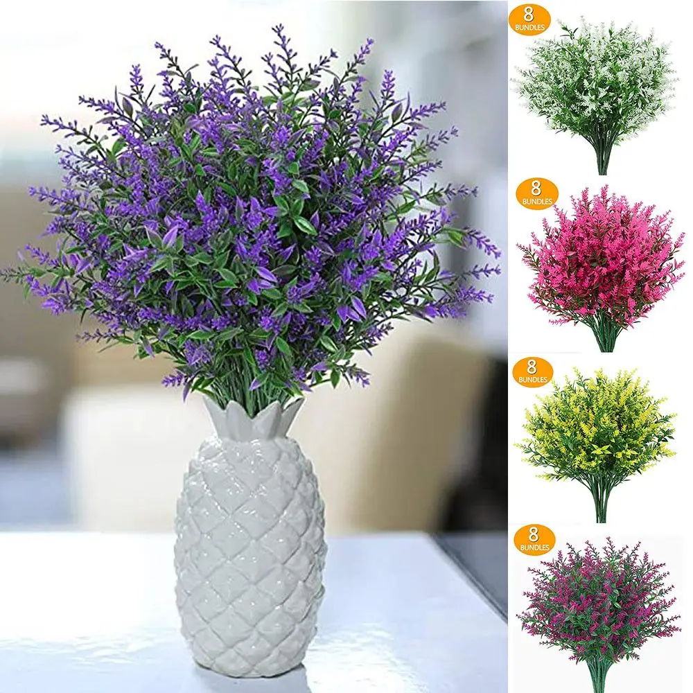 1Pc No Fade Household Products Photography Props Shrubs Plants Fake Flowers Home Garden Decor Artificial Lavender