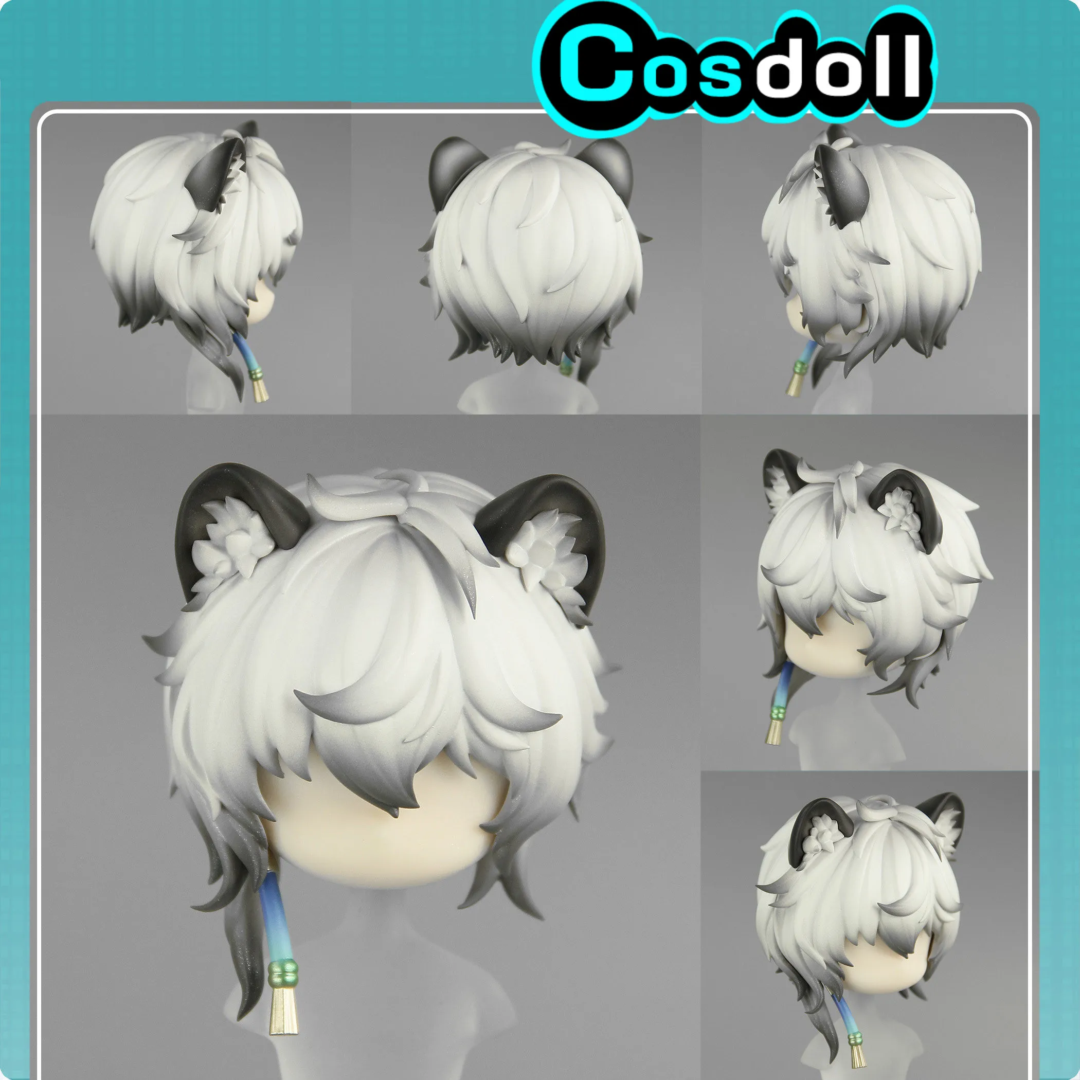 Arknights SilverAsh Handmade ob11 ob22 GSC Hair Detachable Hair Shell Wig Faceplates BJD Doll Accessories Game Anime Toy Kids G