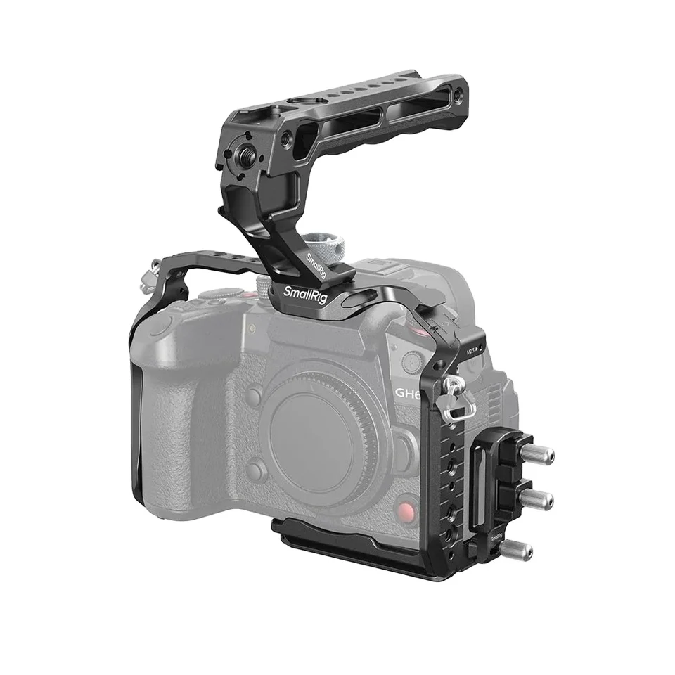 4825 Camera Kit HawkLock Quick Release Cage for LUMIX GH7/GH6 with Top Handle USB-C Cable Clamp