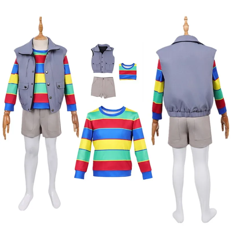 Kids Derek Cosplay Costume Children 2025 TV ST Fantasia Boys Shirt Shorts Vest Outfits Halloween Disguise Carnival Party Suit