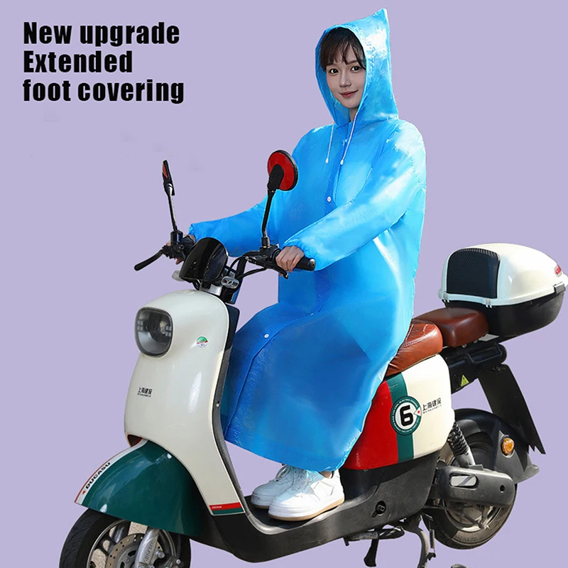 Fashion EVA Adult Children Raincoat Kid Adult Thickened Waterproof Rain Coat Girl Boy Outdoor Hiking Travel Reusable Rain Jacket