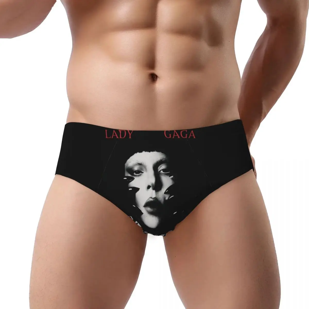 Custom Men Lady Gaga Mayhem Music Men Brief Panties Male Soft Underwear Underpants