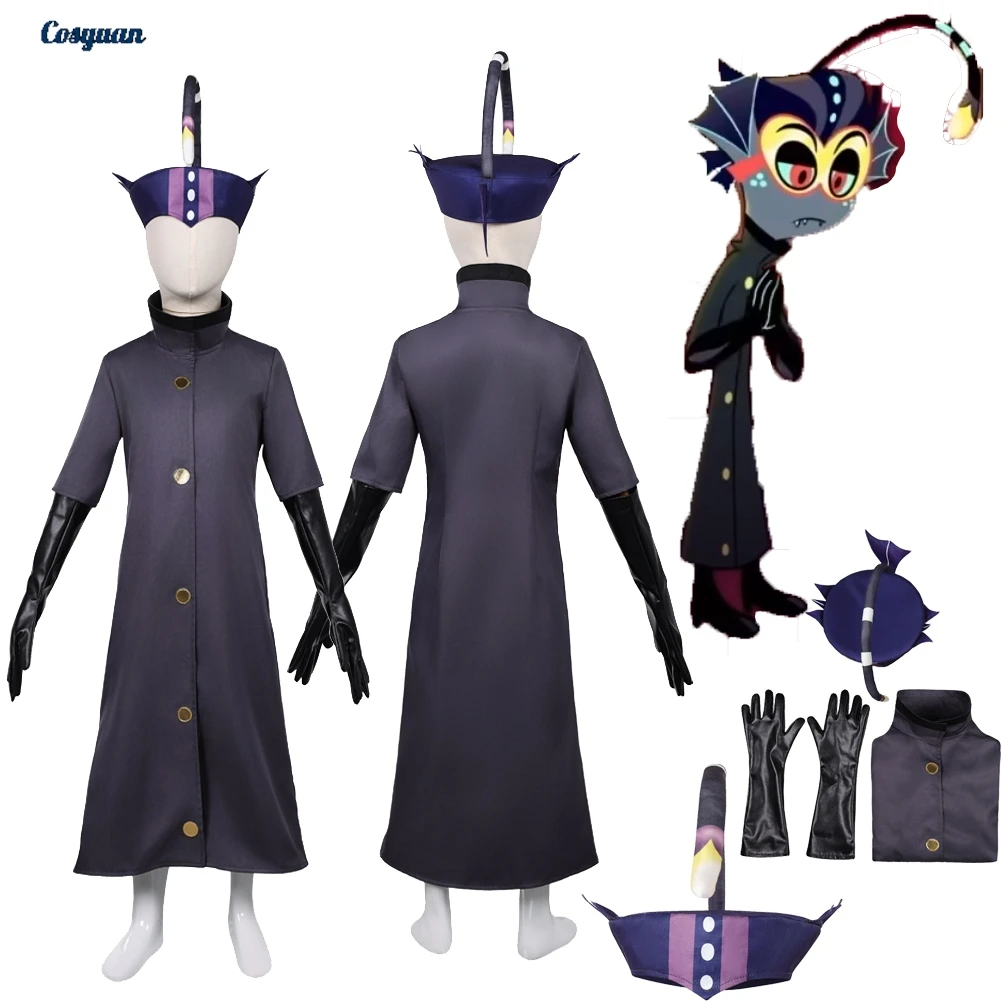 TV Hell Inn Cosplay Baxter Top Hat Black Clothes Glove Kids For Boys Party Disguise Halloween Costume Carnival Outfits Suits