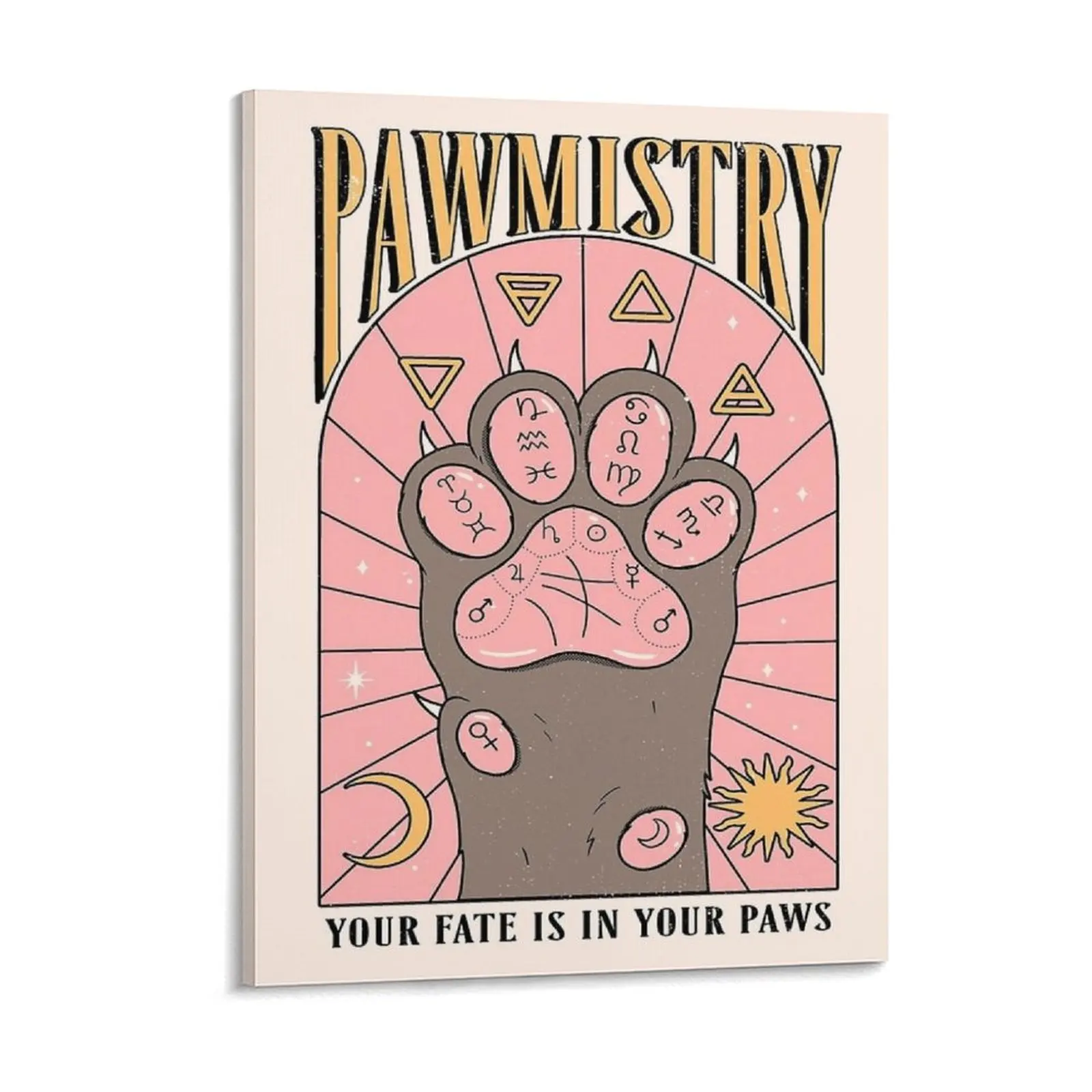 Pawmistry Canvas Painting Poster Cinema Character Club Party Home Decoration Framed Wall Painting