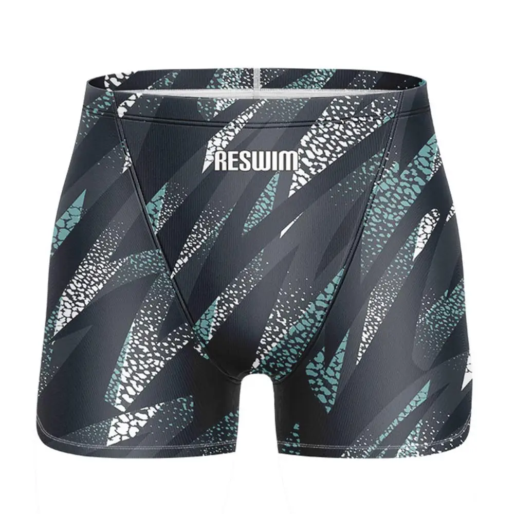 2025 Men's Printed Swim Shorts Jammers Athletic Swim Trunks Funny Swimsuit Training Endurance Summer Quick Dry Swimming Shorts