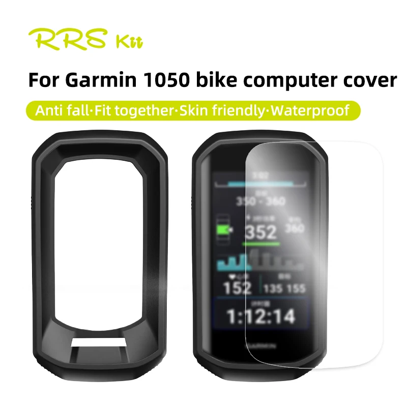 For Garmin 1050 Bike Computer Silicone Protector Cover Soft Edge Protective Case Screen Protector Film Cycling Accessories