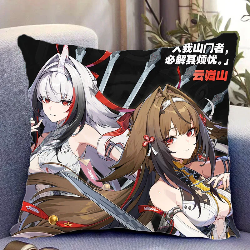 Zenless Zone Zero Ye Shunguang Cosplay Plush Throw Pillow Home Sofa Decor Anime Cartoon 2-sides Printed Cushion Pillow Xmas Gift