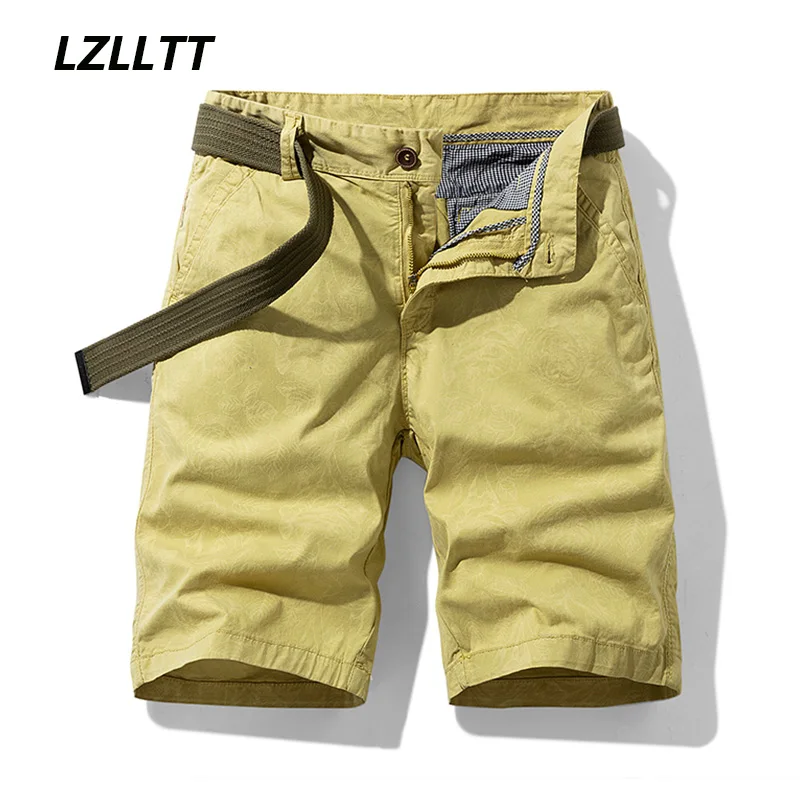 Men Solid Cargo Shorts Summer Mens Fashion Cotton Military Shorts Outdoor Bermuda Quick Dry Joggers Shorts Male Plus Size 38 Hot