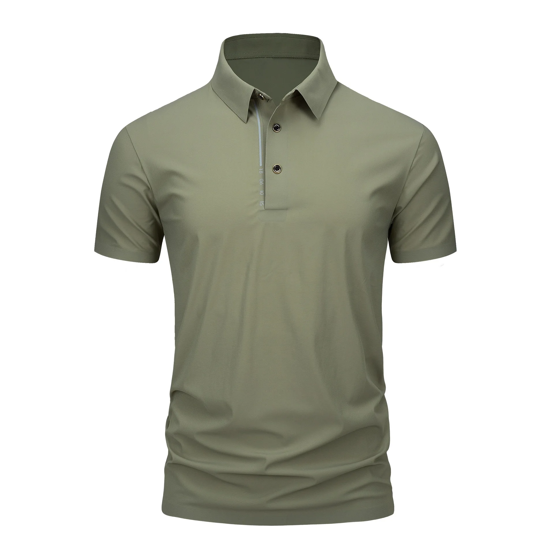 2025 new summer casual The ice shreds are highly elastic short-sleeved POLO shirt T-Shirt Lapel Thin Business Casual Top Shirt