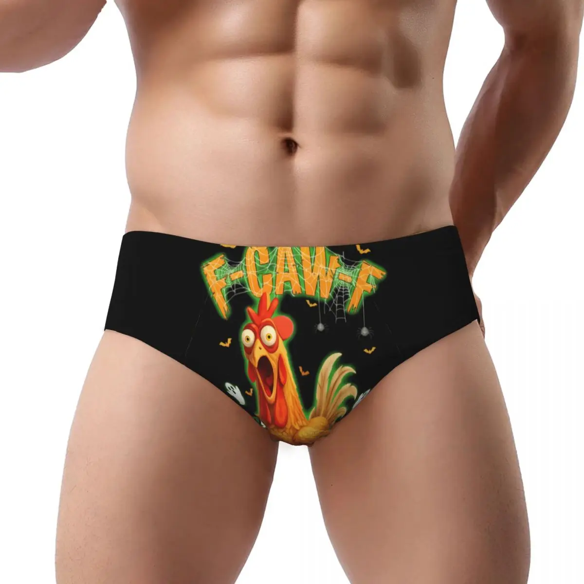 Custom Men's Funny F-Caw-F Chicken FCAWF Men Brief Panties Male Stretch Underwear Underpants