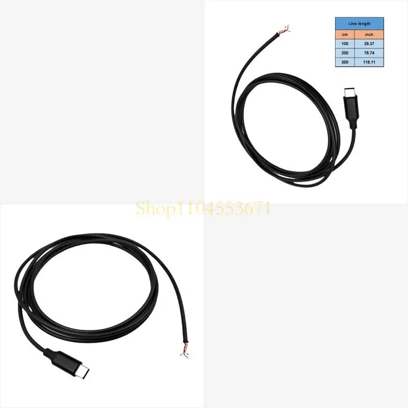 Best Seller Replacement USB C Male Plug to Bare Wire Open End TRRS Stereo Cable
