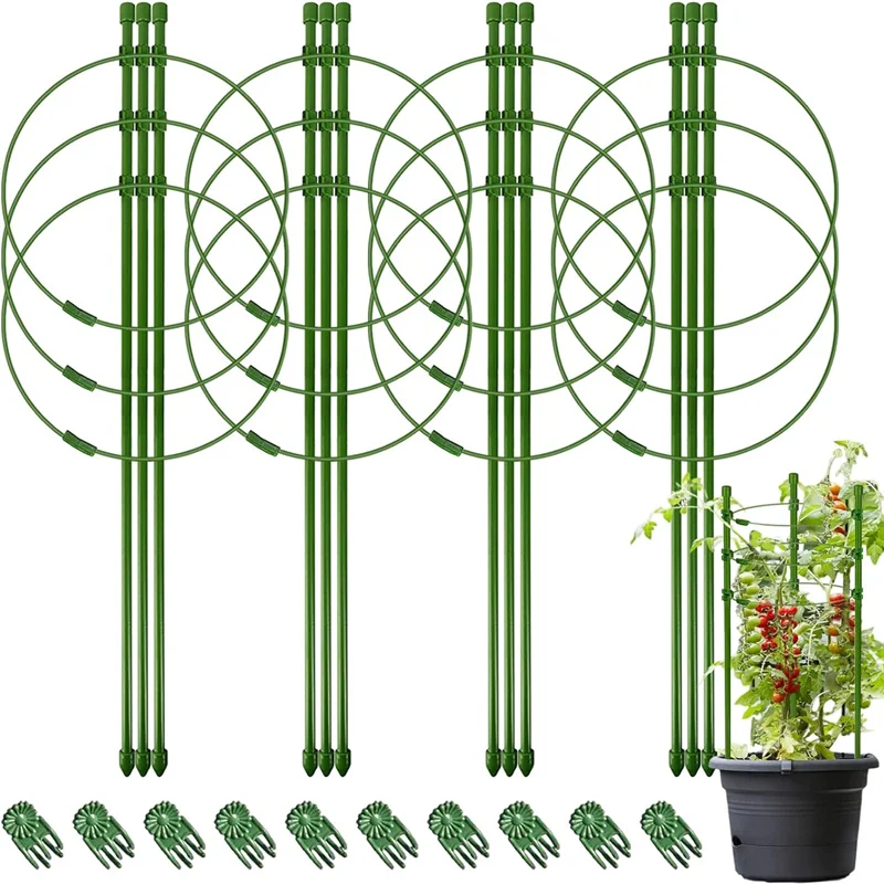 1 /3Pcs Durable Creative Climbing Vine Rack 45cm Plastic Coated Iron Plant Support Frame Garden Balcony Plant Flower Trellis