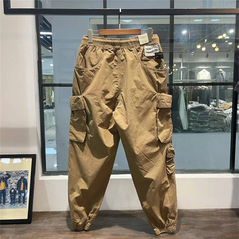 Summer Thin Japan Vintage Casual Multi Pockets Workwear Pants for Men Outdoor Loose Straight Jogger Cargo Trousers Cityboy Youth