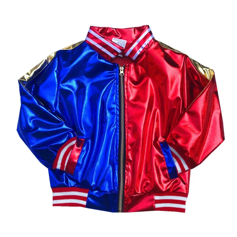 CyHigh Quality Embroidery Suicide Harley Cosplay Costumes Squad Quinn Kids Girls Jacket Pants Sets Carnival Party Dress