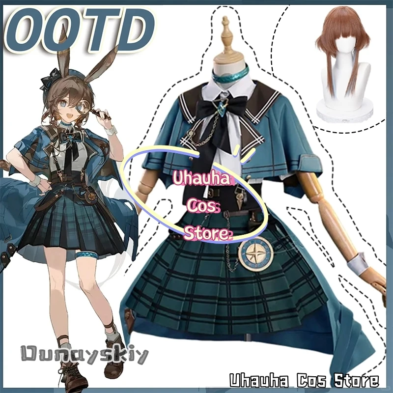 Game Arknights Amiya Cosplay JK Girl Uniforms Costume{Uhauha Cos}Amiya School Uniform Halloween Christmas costume woman Lolita