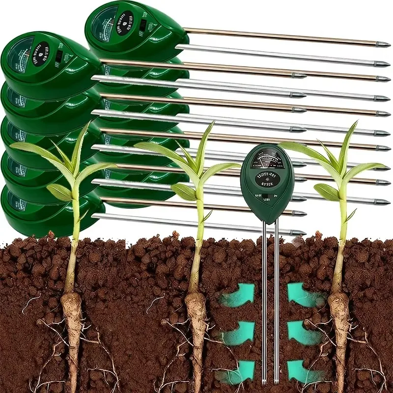 Soil PH Tester 3-in-1 Soil Moisture Light Monitor Digital Plant Watering Outdoor Garden Tool 2% Accuracy OEM Customizable