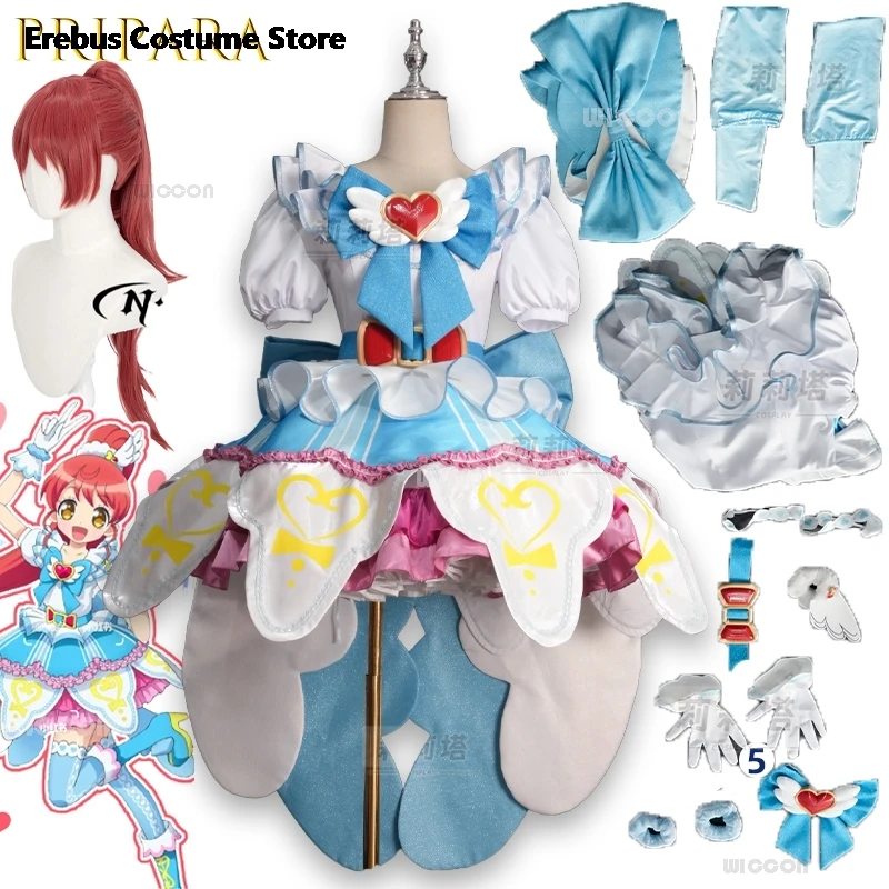 Shiratama Mikan Cosplay Costume Wig Anime Pripara New Sweet Lolita Dress Girls Rococo Skirt Socks Belt Halloween Party Uniform