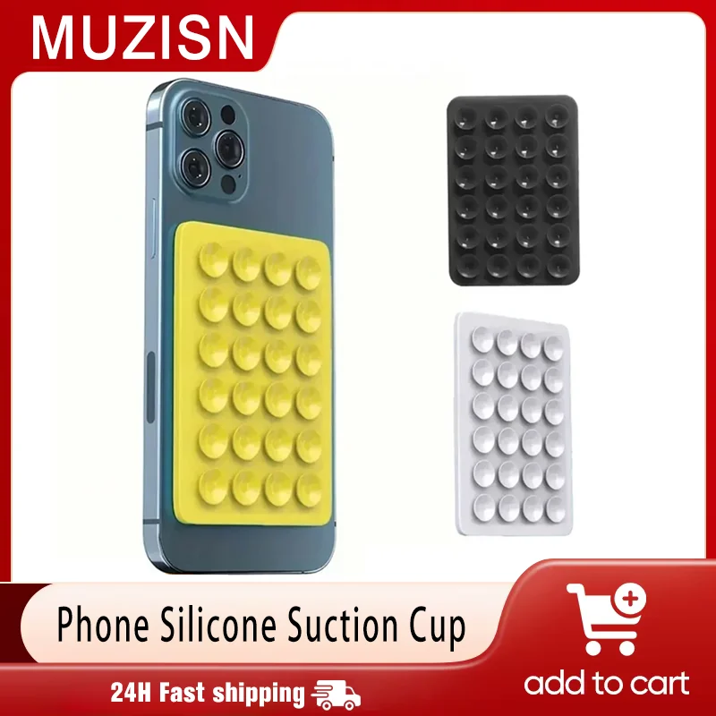 Silicone Suction Phone Holder Mat Multifunctional Suction Cup Wall Stand Square Anti-Slip Single-Sided Case Mount Back Sticker