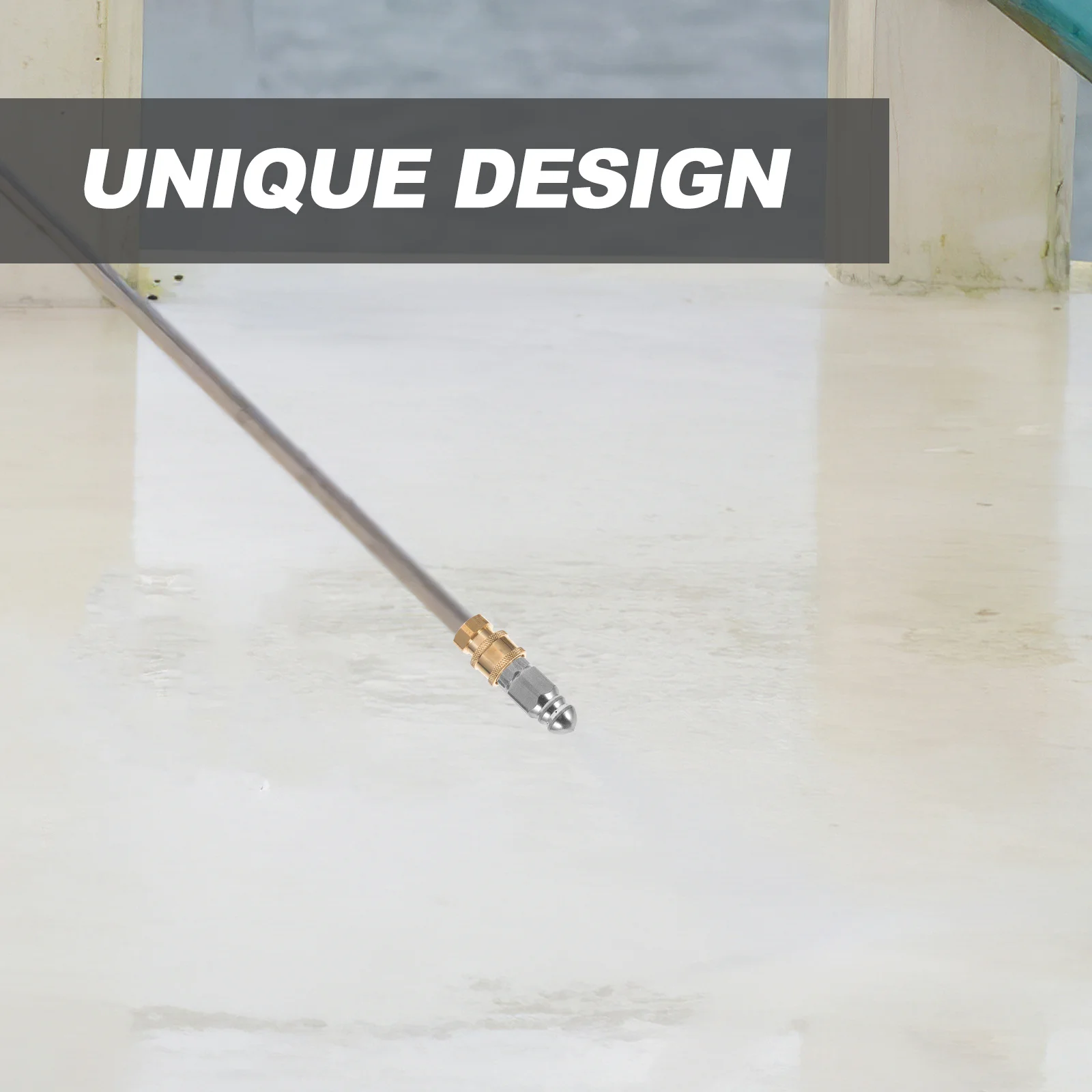 1Set Home Garden Hose Nozzle Durable Stainless Steel Jet Nozzle Adjustable Modes Practical Design Jet Hose High Pressure