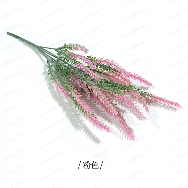 Wedding decoration 5 prongs plastic plant artificial lavender flower lavender artificial flower minimum purchase of 100 pieces