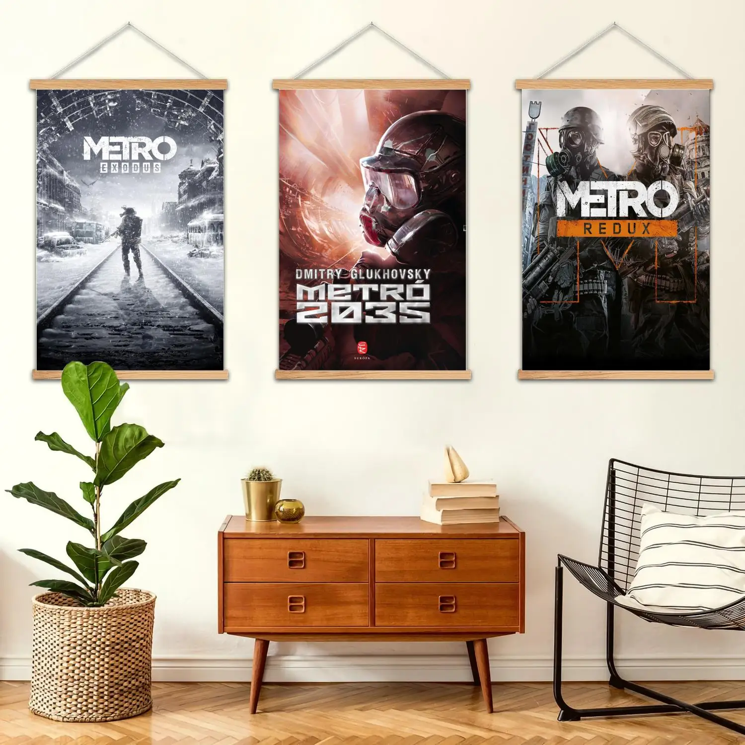 Metro Exodus Framed Wall Painting Canvas Art Poster and Wall Art, Picture Print, Modern Family Bedroom Decor,Decorative painting