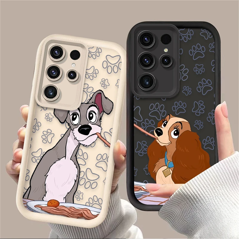 Lady and the Tramp Soft Phone Case for Samsung Galaxy S24 S25 S23 Ultra S22 S21 Plus FE A36 A56 A26 A16 A06 A15 A25 A35 A55 5G