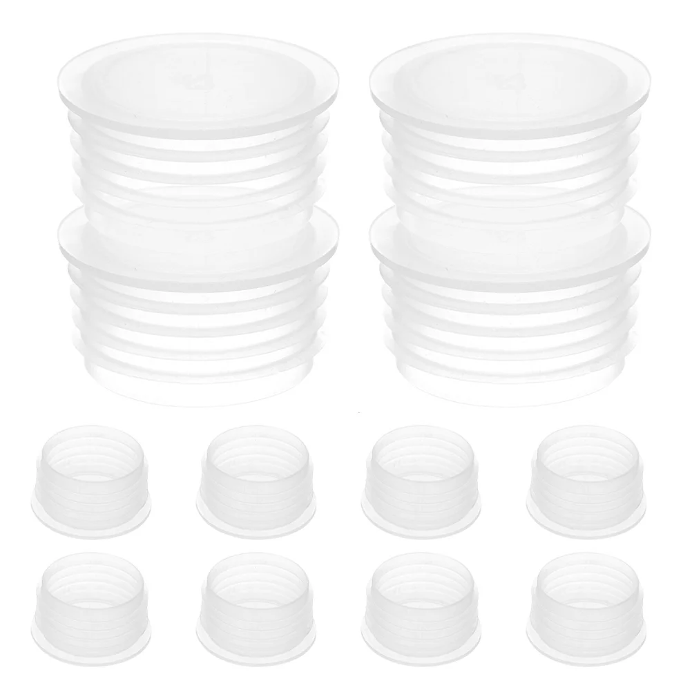 12Pcs Garden Planting Box Accessories Reusable Round Clear Plastic Stopper Plugs Water Seepage Preventer Balcony Vegetable