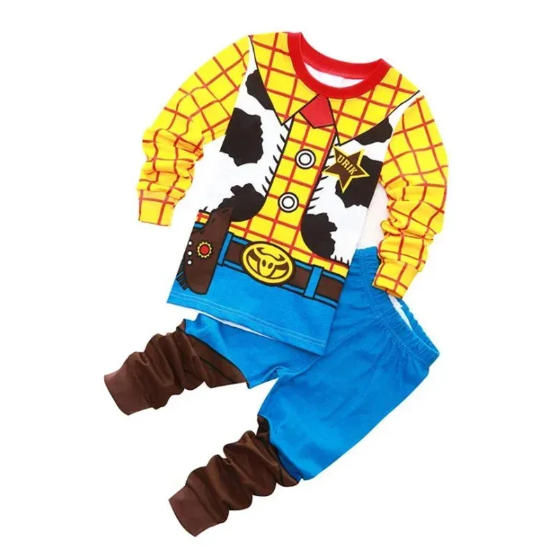 Cosplay Anime Children Costumes Anime Cartoon Woody and Buzz Lightyear Cosplay Costume Boy Girl Sweatshirt and Pants Baby P 72th
