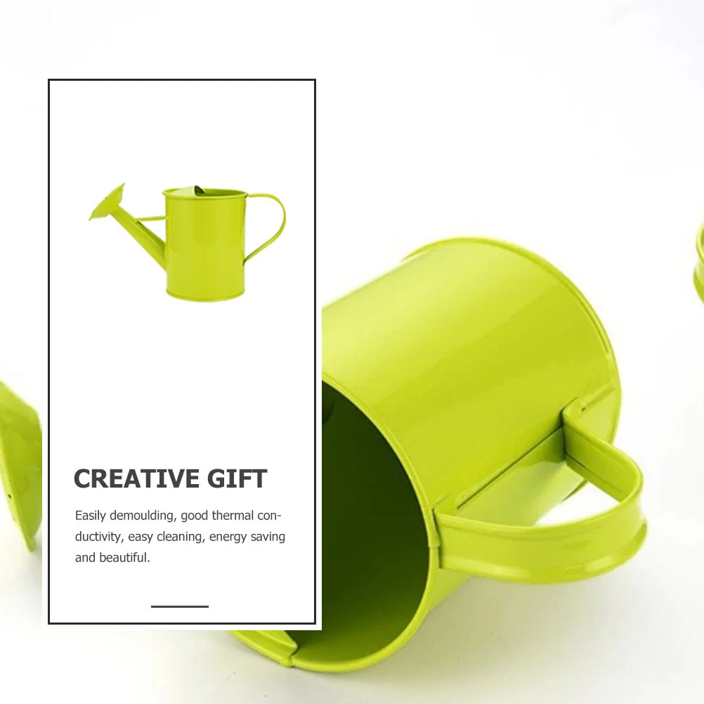 Children Can Large Capacity Ergonomic Non-Slip Handle For Kids Gardening Plants Watering Pot Metal Art Craft Iron Flower