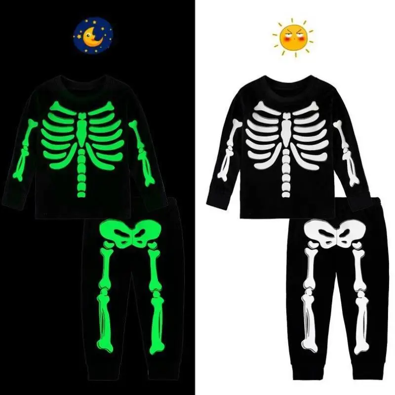 Boys loween Costume Kids Pumpkin Skeleton Funny Clothes C Kids Ethnic Stage Wear Spring 2023 IZT3948 Ladies Faion