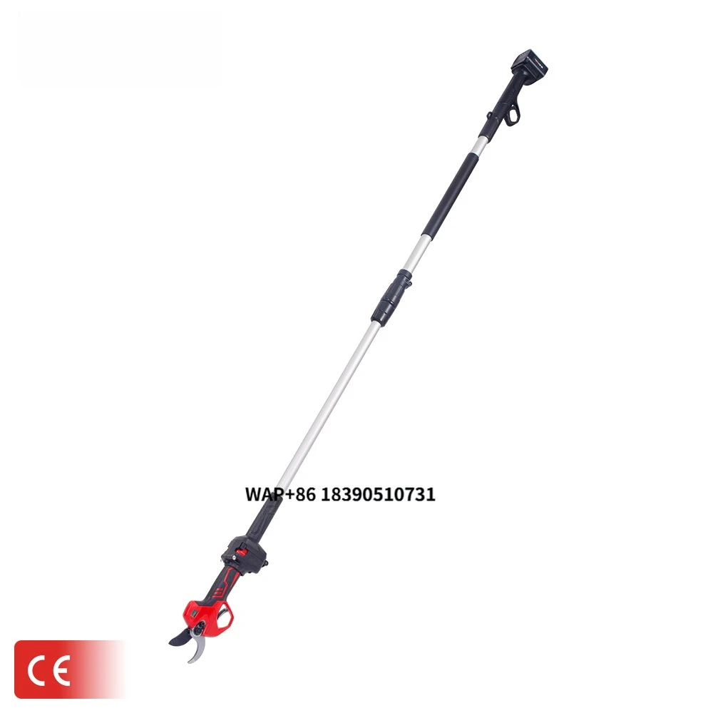 Garden Wireless Electric Pruning Shears 38mm Battery Powered Telescopic Pruner With Extension Pole