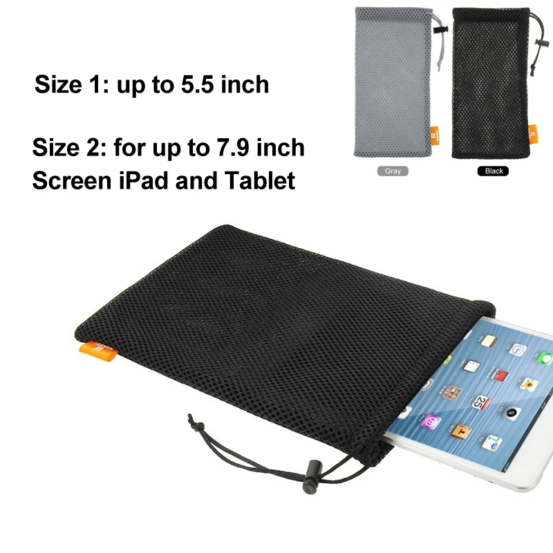 HAWEEL Pouch Bag for Smart Phones/ Power Bank and other Accessories, Size up to 5.5 inch/ up to 7.9 inch Screen iPad and Tablet