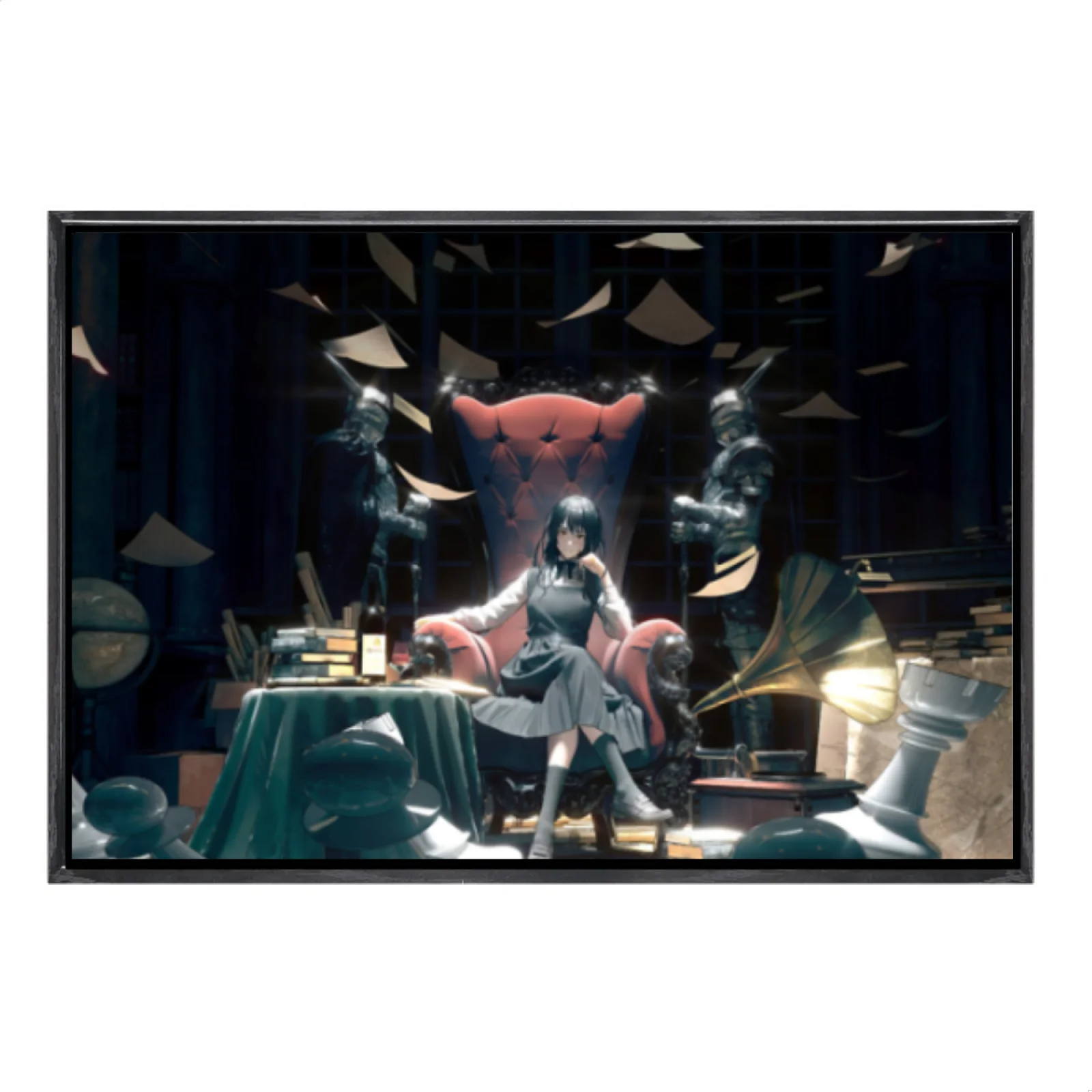 Japanese Manga Multi-Size Canvas Poster Double Framed Wall Art, Chainsaw Man Home Decor for Living Room Bedroom