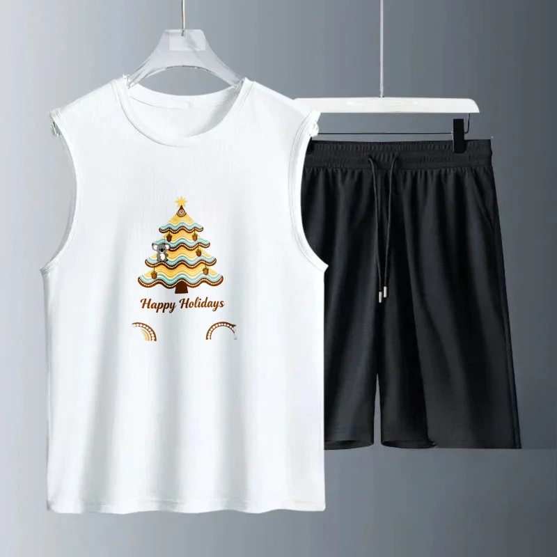 Men's Tank top Sets football Short Sleeve+ Shorts Breathable Summe training suit set men men's clothing set Polyester Fashion