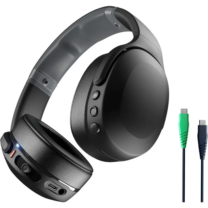 Evo Wireless Bluetooth Headphones with Extra USB-C Charging Cable, Multi-Sensory Bass, Noise Isolating