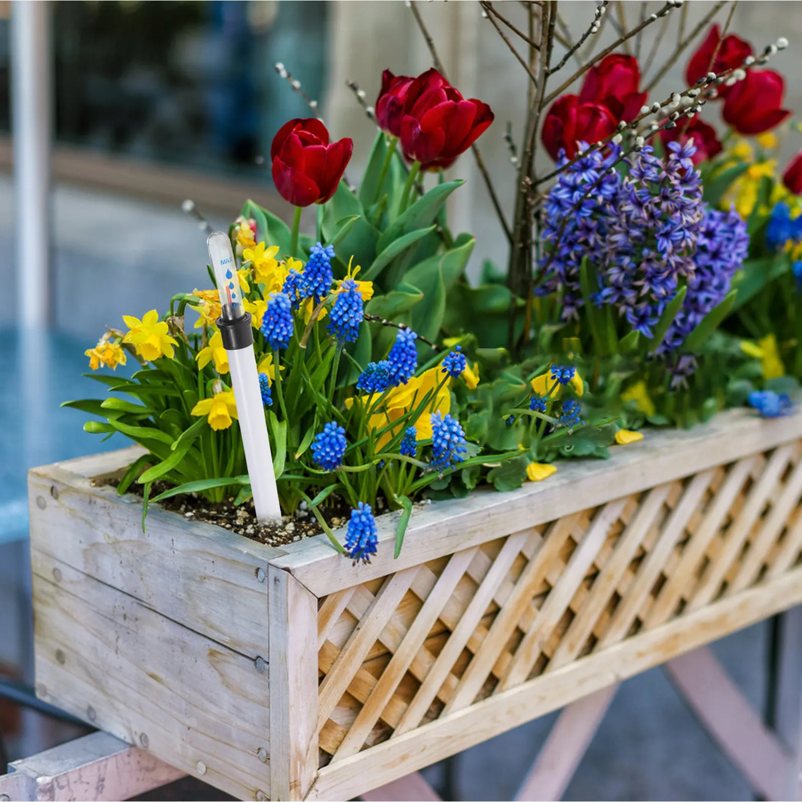 4Pcs Plant Water Level Indicator with Buoy - Display Gauge for Flower Pot Soil Moisture Monitoring Garden Houseplant Care Device