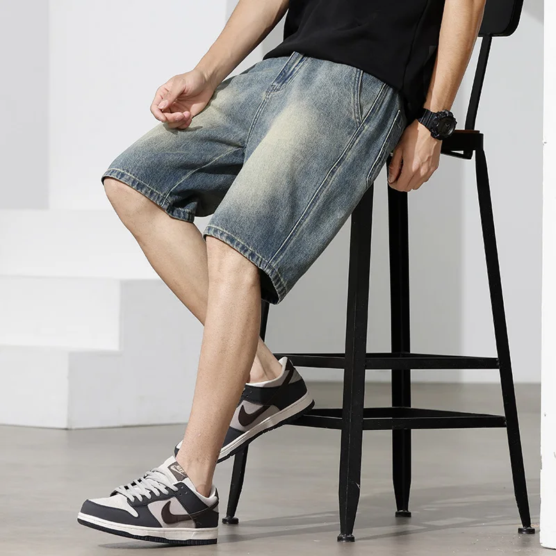 2026 Spring/Summer Denim Shorts Men's Versatile Loose Korean Trendy Pants