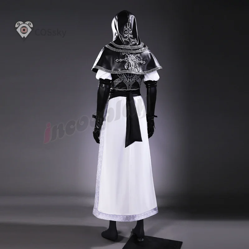 Undertaker Cosplay Ring Costume Game Nightreing New handsome leather cape gloves skirt prop Halloween Woman Man uniform