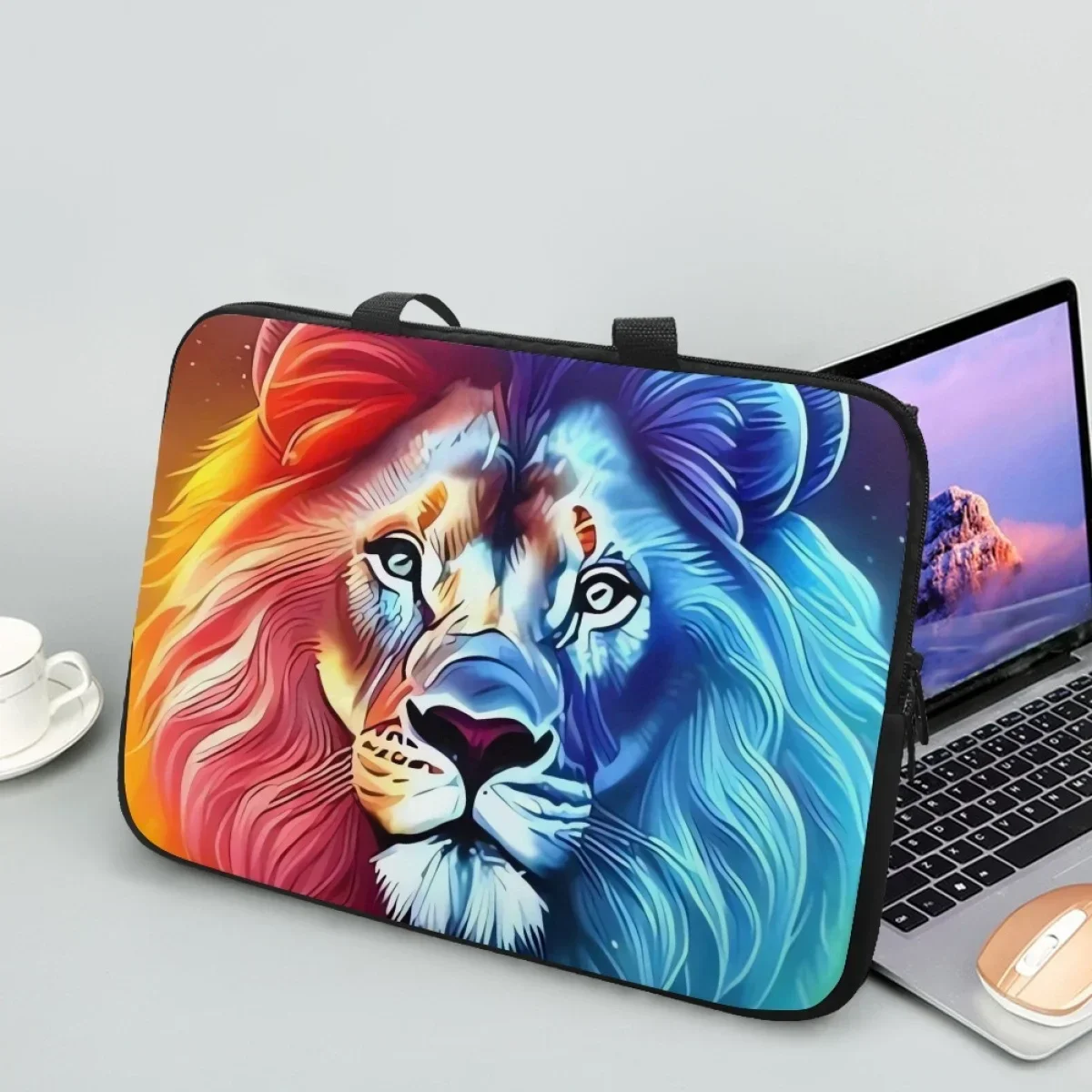 Gradient Lion Tablet Computer Bags Women Fashion Style Portable Case Cover Laptop Handbags Quality Travel Storage Сумка женская