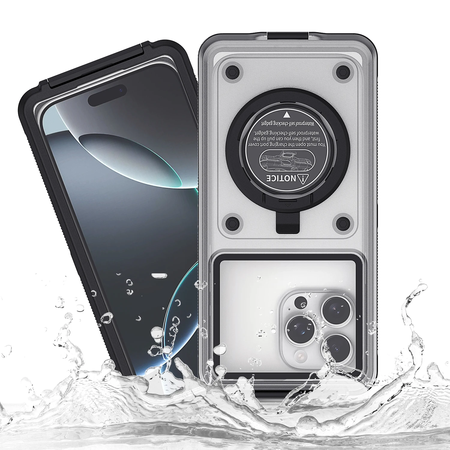 15M Waterproof Phone Case for iPhone 17 16 15 14 13 12 Pro Max Plus Underwater Touch Clear Diving For Samsung S25 Ultra A17 A07
