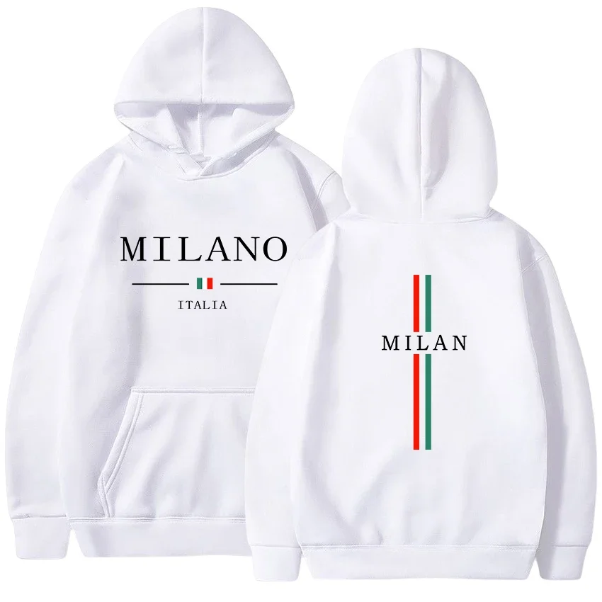 Mens Womens Hoodies Sweatshirt Milan Printing Pullover Casual Jogging High Quality Mens Clothing Daily Tracksuit Y2k Tops 2025