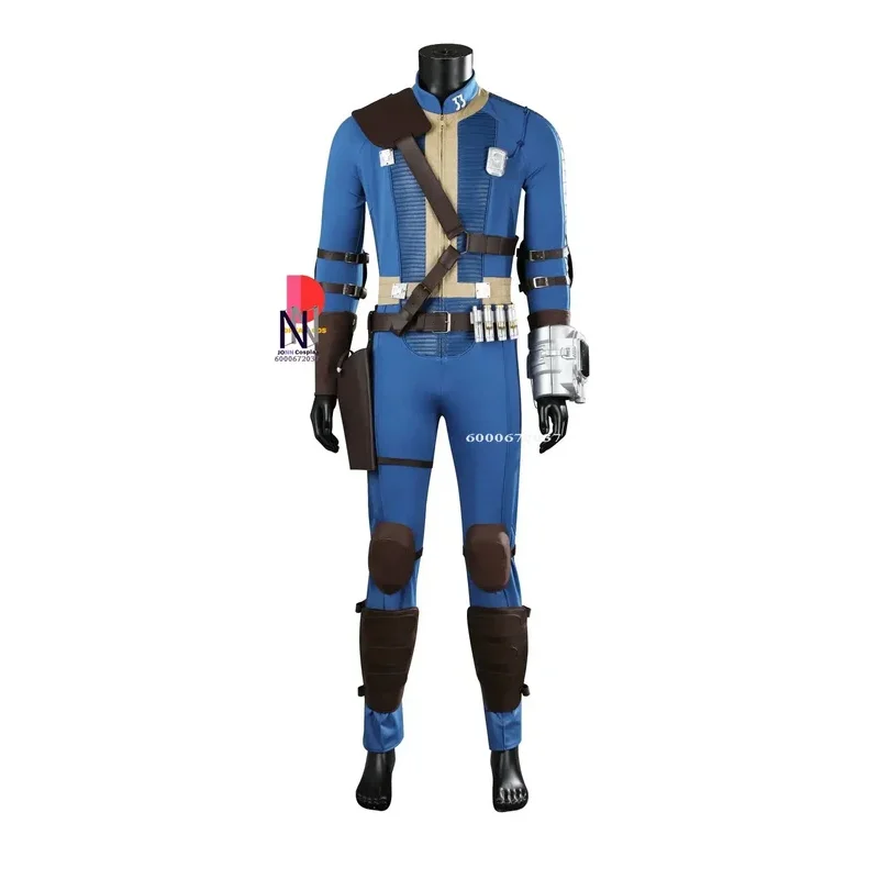 Fall Cos Out Vault 33 Hank Cosplay Costume Male Survivor Blue Uniform Suit Jumpsuit Arm Props Halloween Party Man Woman Outfit